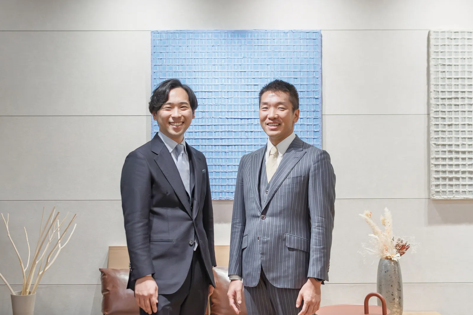 （左）代表取締役／共同創業者　冨田 信雄　（右）代表取締役／共同創業者　森 理俊